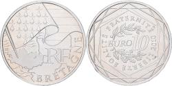 World Coins - France, 10 Euro, 2010, Bretagne, , Silver