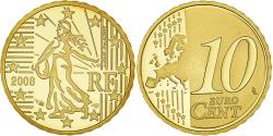 World Coins - France, 10 Euro Cent, 2008, Paris, BE, , Brass, KM:1410