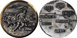 World Coins - France, Medal, Débarquement de Normandie, 1944, Silvered bronze,