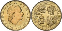 World Coins - Coin, Italy, 70th Anniversary of Military Aviation, 200 Lire, 1993, Rome