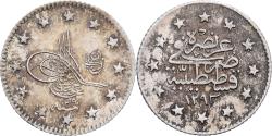World Coins - Turkey, Abdul Hamid II, Kurush, 1903 (AH 1293/29), Qustantiniyah, Silver