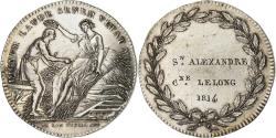 World Coins - France, Token, Le Bon Vieillard, 1814, Silver,