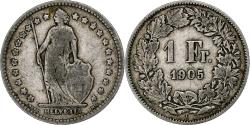World Coins - Switzerland, Franc, 1905, Bern, Silver, , KM:24