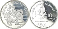 World Coins - Coin, France, Hockey sur glace, 100 Francs, 1991, , Silver, KM:993