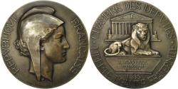 World Coins - France, Medal, Chambre des Députés, J.Gavelle, Sténographe, 1936, Monier