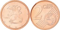 World Coins - Finland, 2 Euro Cent, 2004, Vantaa, , Copper Plated Steel, KM:99