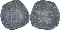 World Coins - Coin, ITALIAN STATES, Delfino Tizzone, Liard au H couronné, n.d. (1584-1587)