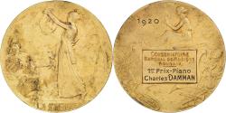 World Coins - France, Medal, Conservatoire National de Musique de Roubaix, Piano, 1920, Gilt