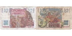 World Coins - France, 50 Francs, Le Verrier, 1946, E.25, VG(8-10), Fayette:20.5, KM:127a