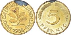 World Coins - Coin, GERMANY - FEDERAL REPUBLIC, 5 Pfennig, 1988