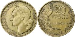 World Coins - France, 20 Francs, Guiraud, 1950, Paris, 3 faucilles, Cupro-Aluminium