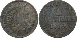 World Coins - Canton of Geneva, 4 Centimes, 1839, Billon,