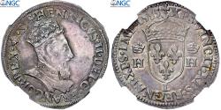 World Coins - Coin, France, Henri II, Teston, 1555, Bayonne, NGC, , MS(64), Silver