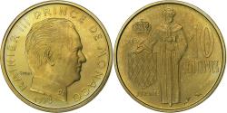 World Coins - Monaco, Rainier III, 10 Centimes, 1974, MDP, série FDC, Cupro-Aluminium