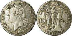World Coins - Coin, France, 15 sols françois, 15 Sols, 1/8 ECU, 1791, Limoges,