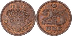 World Coins - Coin, Denmark, 25 Öre, 1993