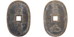 World Coins - Japan, 100 Mon, Tempo Tsuho, (1835-1870), Bronze,