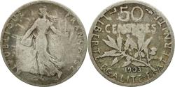 World Coins - Coin, France, Semeuse, 50 Centimes, 1903, Paris, , Silver, KM:854
