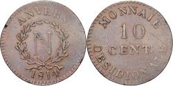 World Coins - France, Napoleon I, 10 Centimes, Obsidionale, 1814, Antwerp, Siege Coinage