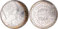World Coins - France, 10 Euro, 2010, Paris, Midi-Pyrénées, , Silver, KM:1663