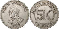 World Coins - CONGO, DEMOCRATIC REPUBLIC, 5 Makuta, 1967, Copper-nickel, , KM:9