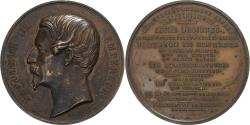 World Coins - France, Medal, Napoléon III, Asile d'Aliénés, Niort, 1855, Copper, Caqué