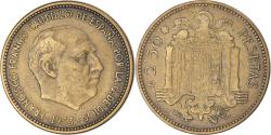 World Coins - Coin, Spain, 2-1/2 Pesetas, Undated (1953)