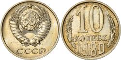 World Coins - Coin, Russia, 10 Kopeks, 1980, , Copper-Nickel-Zinc, KM:130