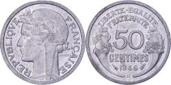World Coins - France, 50 Centimes, Morlon, 1946, Beaumont le Roger, Aluminum,