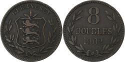 World Coins - Guernsey, 8 Doubles, 1902, Heaton, Bronze, , KM:7