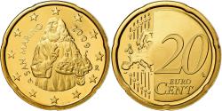 World Coins - San Marino, 20 Euro Cent, 2009, BE, , Brass, KM:483