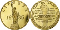 Us Coins - United States of America, Medal, Statue de la Liberté, Copper Gilt, Beacon of