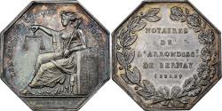 World Coins - France, Token, Notaires de l'Arrondissement de Bernay, Eure, Silver, Brasseux
