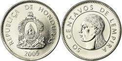 World Coins - Coin, Honduras, 50 Centavos, 2005, , Nickel plated steel, KM:84a.2
