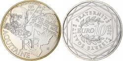 World Coins - France, 10 Euro, Aquitaine, 2012, Paris, , Silver, KM:1863
