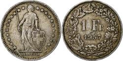 World Coins - Switzerland, Franc, 1957, Bern, Silver, , KM:24