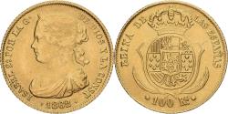 World Coins - Spain, Isabel II, 100 Reales, 1862, Madrid, Gold, , KM:605.1