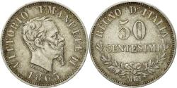 World Coins - Coin, Italy, Vittorio Emanuele II, 50 Centesimi, 1863, Milan, , Silver