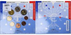 World Coins - France, 1 Cent to 2 Euro, euro set, 2005, Monnaie de Paris, BU,