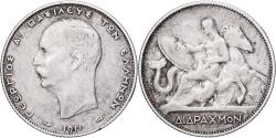 World Coins - Greece, George I, 2 Drachmai, 1911, Silver, , KM:61