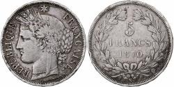 World Coins - France, Cérès, 5 Francs, 1870, Bordeaux, , Silver, KM:818.2