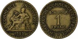 World Coins - France, Franc, Chambre de commerce, 1923, Paris, Aluminum-Bronze,