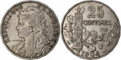 World Coins - France, 25 Centimes, Patey, 1904, Paris, Nickel,