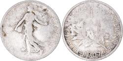 World Coins - Coin, France, Semeuse, Franc, 1907, Paris, , Silver, KM:844.1