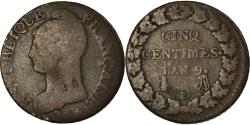 World Coins - Coin, France, Dupré, 5 Centimes, AN 9, Lyon, , Bronze, KM:640.5