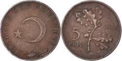 World Coins - Coin, Turkey, 5 Kurus, 1967