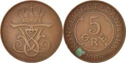 World Coins - Coin, Denmark, Frederik VIII, 5 Öre, 1908, Copenhagen, , Bronze