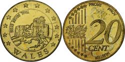 World Coins - United Kingdom, Wales, 20 Euro Cent, Fantasy euro patterns, Essai-Trial, Proof