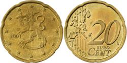 World Coins - Finland, 20 Euro Cent, 2001, Vantaa, Nordic gold,