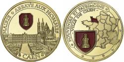 World Coins - France, Token, Caen - Mairie et Abbaye aux Hommes, Copper-nickel Aluminium